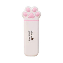 Mini Cat Storage Box - Portable, Multi-Functional Three-Grid Organizer for Medicine, Jewelry, and Small Items Light Pink