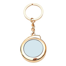 (Gold) Metal Case Small Steel Tape Measure Measuring Tape with Keyring for Portable Use in Multiple Setting Silver
