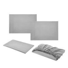 Temperatuurregulerend beddengoed, OEKO-TEX gecertificeerd met klassieke strepen, duurzaam, lichtgewicht en hypoallergeen, ritssluiting, machinaal