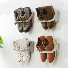 4pcs Hanging , Wall Mounted Shoes Rack,foldable Shoes Holder, Adhesive Storage Shoe Shelf for Space Saving hwy
