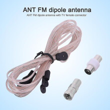 FM Dipole Antenna Radio Home Indoor FM Receiver Aerial with TV Female Connector