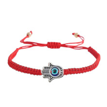 (Palm Eyes Red) Devil's Eye Hand Woven Bracelet Unisex Handmade Beaded Adjustable Bangle Elegant Stylish Jewelry for Men Women