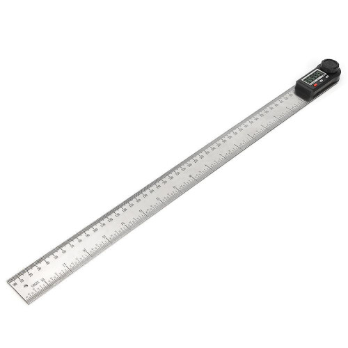 2-in 1 Electronic Digital Display Angle Meter 0-360 Woodworking Ruler Multifunction Protractor(500mm )