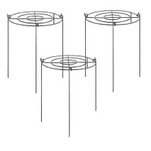 3 Sets Peony Support Cage, Grow Through Hoops Grids with 4pcs Legs,Plant Support Brace,Flower Stron