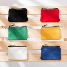 Toile Petit Porte-Monnaie, 6 pices Portable Mini Porte-Monnaie Coin Sac avec Fermeture clair Femmes Porte-Monnaie Mini-Argent pour Femmes Carte de