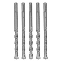 5 Pcs Rotary Hammer Drill Bit 160mm Length 2 Flute Self Centering Carbide Tip Impact Drill Bits for Brick Stone Concrete 12mm/0.47in