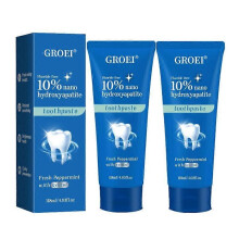(2PCS)1-5x 10% Nano Hydroxyapatite Toothpaste (Fluoride Free), Whitening, Remineralizing, Natural, Sensitive Teeth
