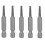 5pcs Screw Extractor Broken Damaged Bolts Hex Shank Electric Easy Out Removal Tool 1