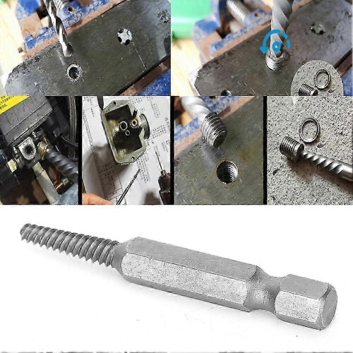 5pcs Screw Extractor Broken Damaged Bolts Hex Shank Electric Easy Out Removal Tool 2