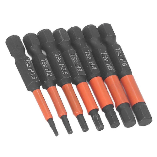 7Pcs Magnetic Screwdriver Bit Set Hex Shank Impact Screw Driver Drill Bits H1.5?H6 Metric 1