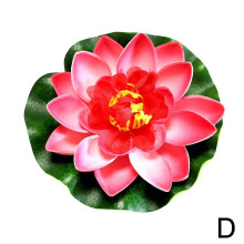 (Red) 10cm Artificial Lotu s Garden/Fish Tank Decor Pray for Love, Peace& Prosperity