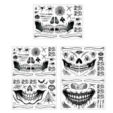 (E) High Quality Halloween Temporary Tattoos Body Tattoo Sticker Skull Fake Waterproof User-friendly Trendy