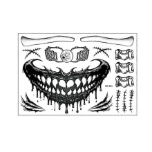 (D) High Quality Halloween Temporary Tattoos Body Tattoo Sticker Skull Fake Waterproof User-friendly Trendy