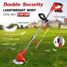 3-in-1 Cordless Electric Strimmer Grass Trimmer Garden Weed Cutter Edger for Makita 24V 2 x 2000mAh