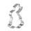 12.7 cm Easter Bunny Cookie Cutter - Stainless Steel - 4