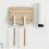 Retractable Wall L Shaped Towel Rail Kitchen Storage White Fixture 5