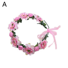 (Pink) Wreath Headband Durable Children's Hair Hair Bridal Accessories Performance Bands