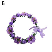 (Purple) Wreath Headband Durable Children's Hair Hair Bridal Accessories Performance Bands