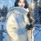 Fashionable Trend Scarf Blue and White Check Pattern Soft and Comfortable 5