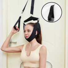 (Black) Lightweight Top Durable Disc Pressure Relief For Head Harness Grade -Ergonomic Belt Cervical Cervical Traction