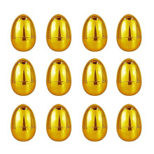 (Gold C) Golden Eggs Plastic Easter Eggs Fillable Surprise Empty Eggs For Easter Eggs Game Eggs Toddler Toy Basket Stuffers Toys Filling Treats