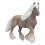 Silver Gray Horse Figurine, High Simulation 2