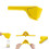 (yellow) Lemon Fluicer | Easy Squeeze Manual Citrus Juicer Plastic Folds Flat For Slimline 1