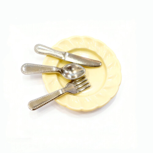 Resin Miniature Tableware Doll House Dishware Model-Yellow