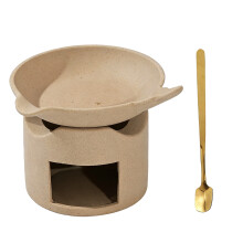 Ceramics Heater Stove with Spoon Set For Teapot Warming-Suit