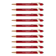 10Pcs Bible Scripture Quotes Ballpoint Pens-profound red