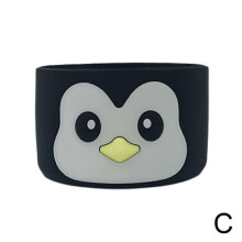 (Black Penguins)Exceptional Stanley Silicone Mug Cup Base Sleeve Protector Cover Bottle Protector Sleeves Easy to Use