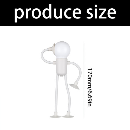 Creative Funny Bulb Man Night Light Innovative Suction Cup-F 1