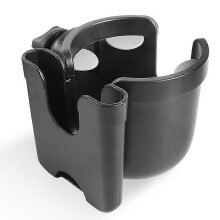 (Black)Stroller Cup Holder with Phone Holder/Organizer, Universal Bike Cup Holder, 2-in-1 Cup Holder for Walker, Bike, Wheelchair, Walker