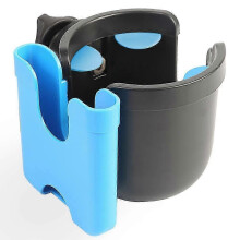 (Blue)Stroller Cup Holder with Phone Holder/Organizer, Universal Bike Cup Holder, 2-in-1 Cup Holder for Walker, Bike, Wheelchair, Walker