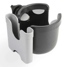 (Grey)Stroller Cup Holder with Phone Holder/Organizer, Universal Bike Cup Holder, 2-in-1 Cup Holder for Walker, Bike, Wheelchair, Walker