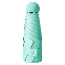 (Light Fruit Green) UV Protection Travel Umbrella Lightweight Strong Small Travel Umbrella for Single Hand Use Summer
