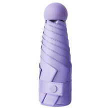 (Purple) UV Protection Travel Umbrella Lightweight Strong Small Travel Umbrella for Single Hand Use Summer
