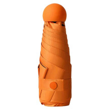(Vibrant Orange) UV Protection Travel Umbrella Lightweight Strong Small Travel Umbrella for Single Hand Use Summer