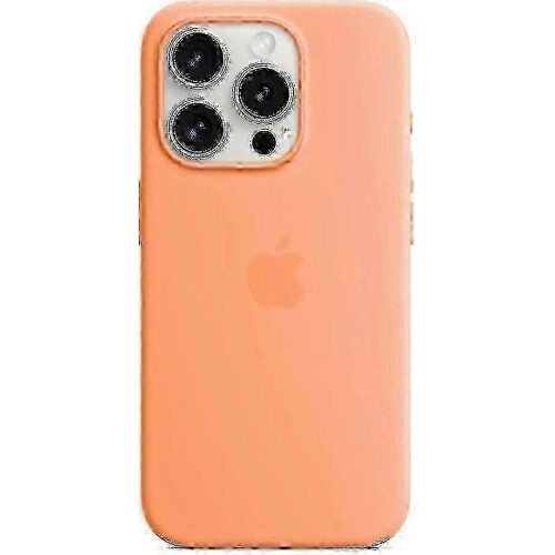 (Orange Sorbet)For Apple iPhone 15 Pro Silicone Case with MagSafe 2