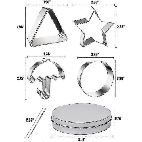 12 Pcs Squid Cookie Cutter Game Set, with Tin Box & Needle 2