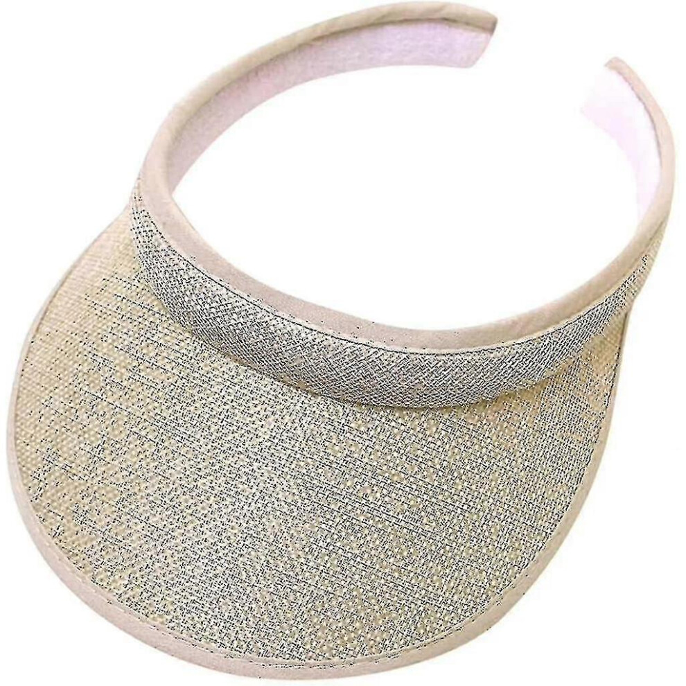 (Beige) Summer Wide Brim Sun Hats Womens Visors Hats Sun Uv Protection Spf 50+-image