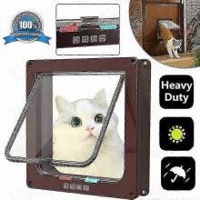4-Way Cat Flap Cat Flap Entry Control Cat Flap Brown,M.