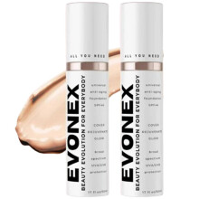 AntiAging Foundation Serum 2 in 1 Coverage with SPF, Hydrating Universal Tint, 2pcs 50ml