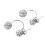 Double Crystal Cubic Zirconia Circle Stud Earrings 4