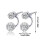 Double Crystal Cubic Zirconia Circle Stud Earrings 5