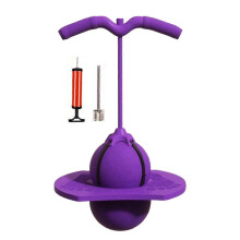(Purple) Jumping Ball Stick for Kids - Balance Jumping Toy with Handle & Pump, Perfect for Indoor & Outdoor Fun