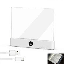(White) LED Flat Panel Night Vision Reading Light Eye Protection Reading Light Student Night Light Creative LED Book Eye Care Light