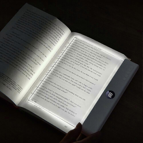 (Pink) LED Flat Panel Night Vision Reading Light Eye Protection Reading Light Student Night Light Creative LED Book Eye Care Light 1