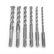 6Pcs Electric Rotary Hammer Concrete Drill Bit Set Chrome Steel Straight Shank Drilling Tool