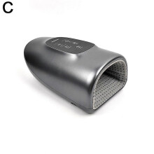 (A,Gray)Electric Hand Massager Compression Heating Relief Palm Acupoint Fatigue